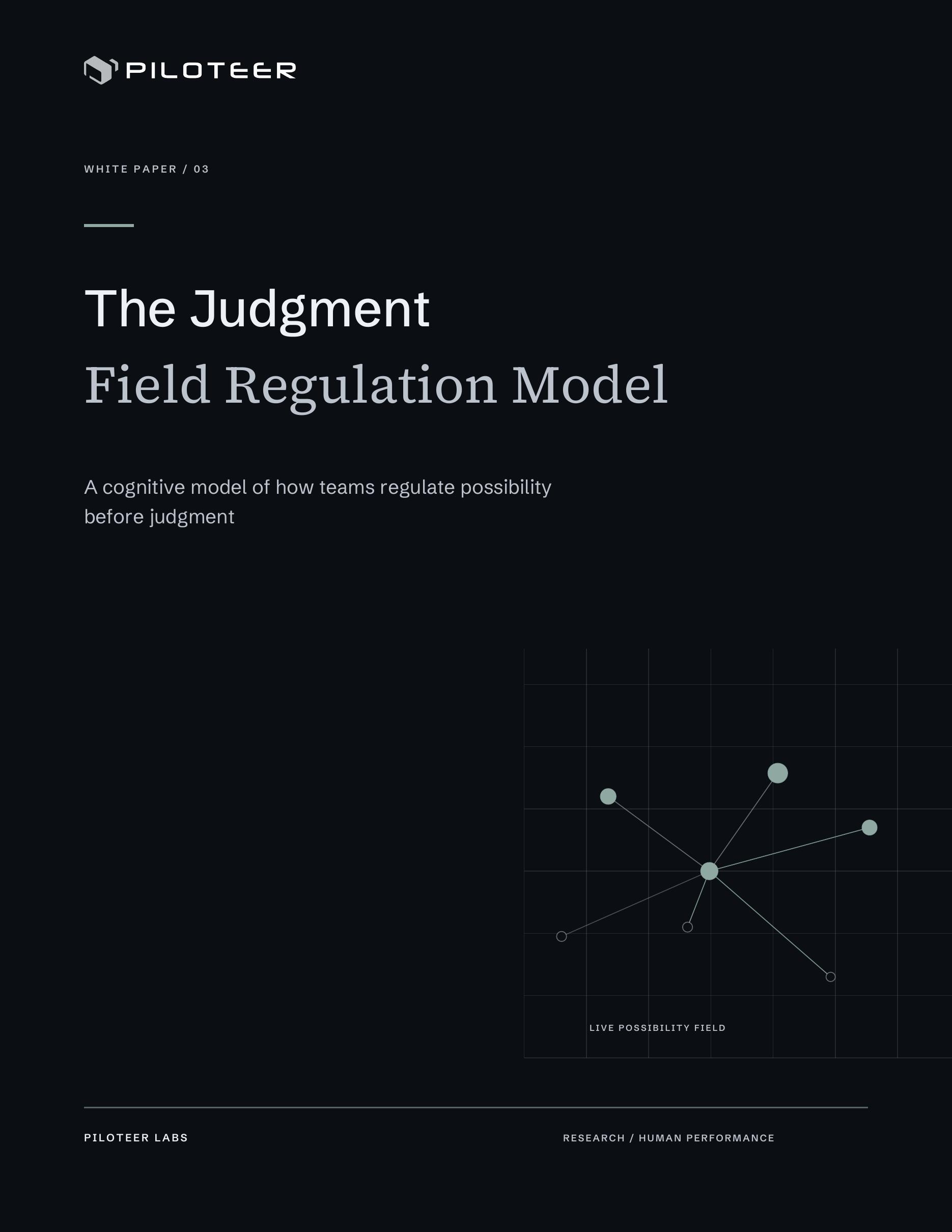 Cover of The Judgment Field Regulation Model
